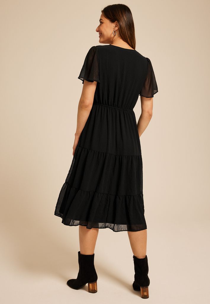 Surplice Tiered Midi Dress - Image 2