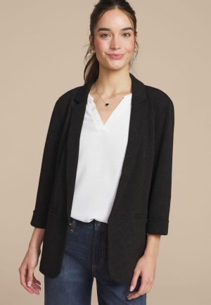 Versa Sparkle Open Front Blazer