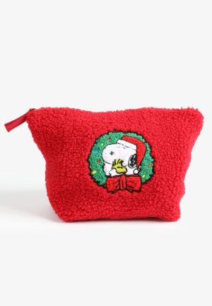 Sherpa Snoopy Holiday Cosmetic Bag