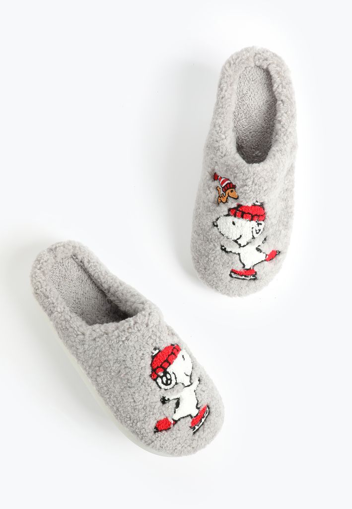 Snoopy Holiday Sherpa Slippers - Image 2