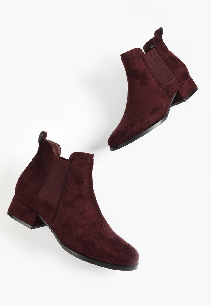 SuperCush Lexie Burgundy Slip On Chelsea Boot - Image 2