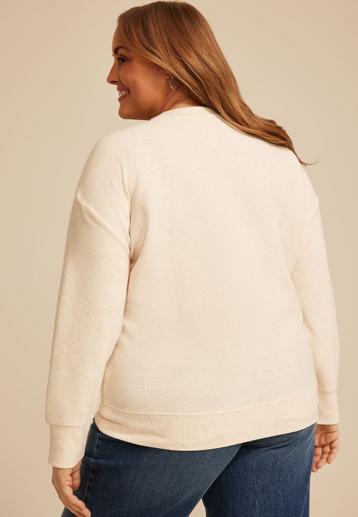 Plus Size Thankful Grateful Relaxed Fit Sweatshirt - Image 2