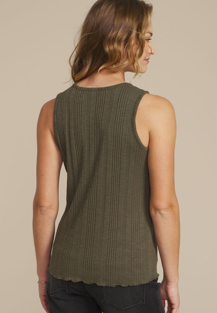 Variegated Button Front Tank Top - Image 2