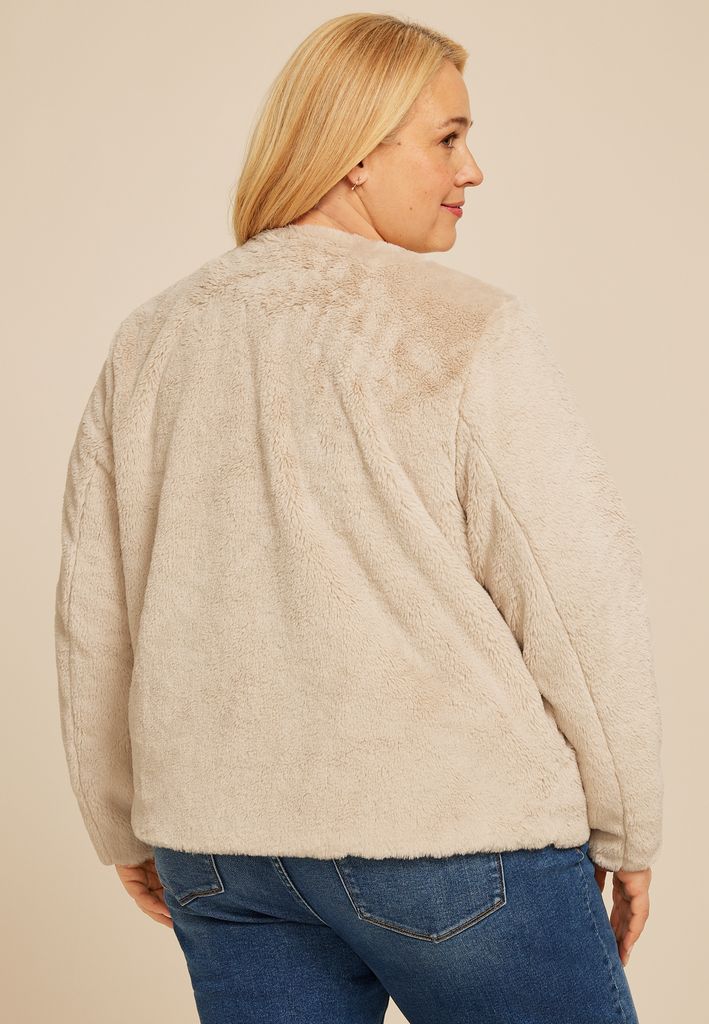 Plus Size Studio Y Faux Fur Jacket - Image 2