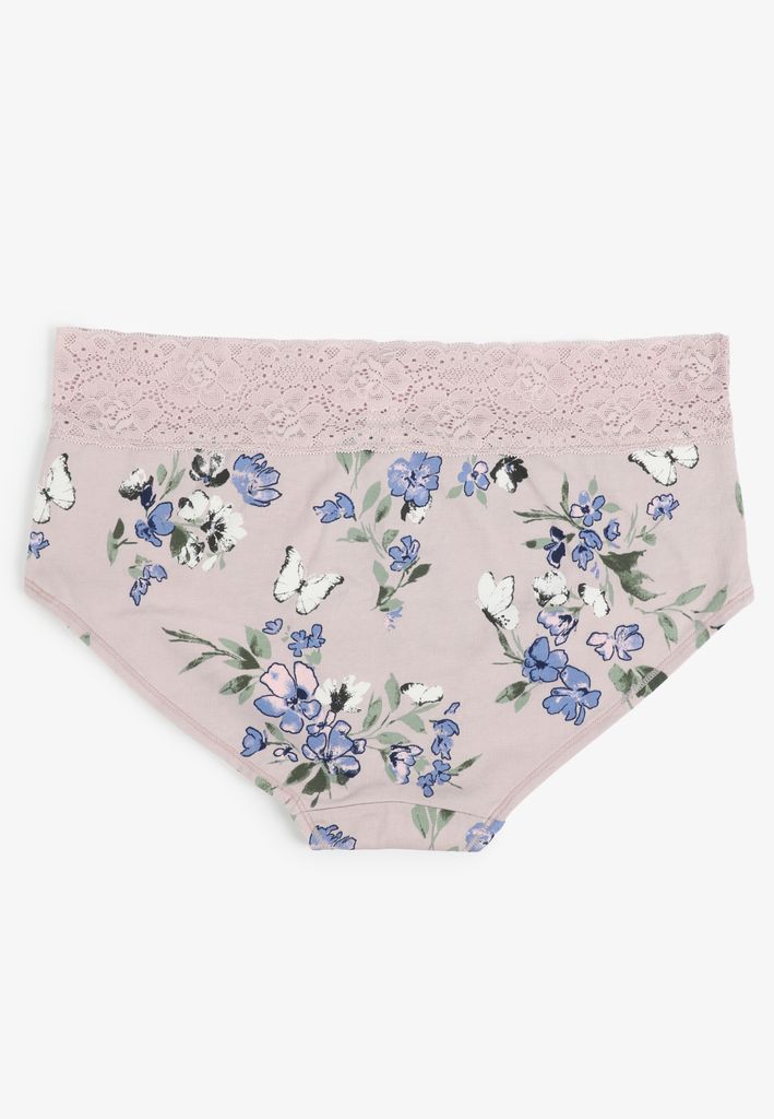 Simply Comfy Cotton Watercolor Floral Boybrief Panty - Image 2