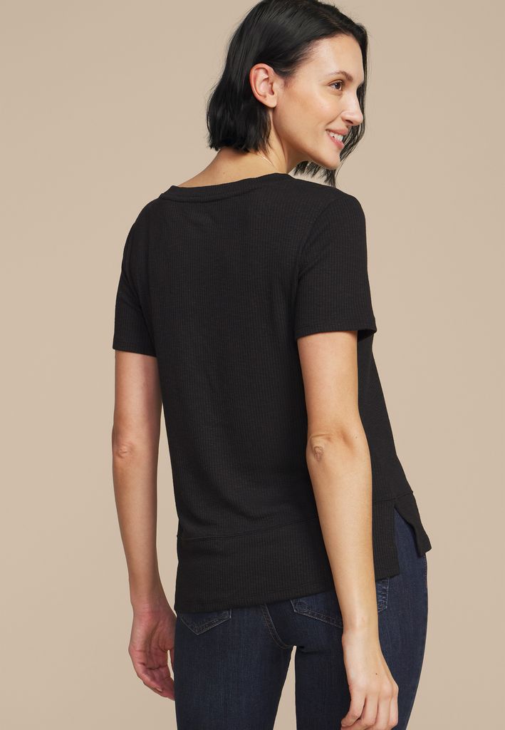 24/7 V Neck Step Hem Tee - Image 2
