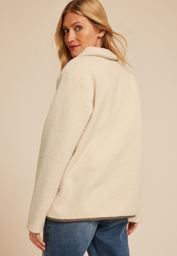 Curly Sherpa Button Jacket - Image 2