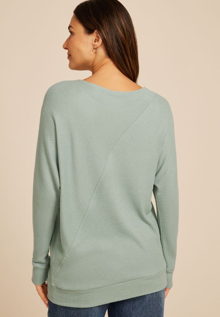 24/7 Dakota Diagonal Seam Long Sleeve Tee - Image 2