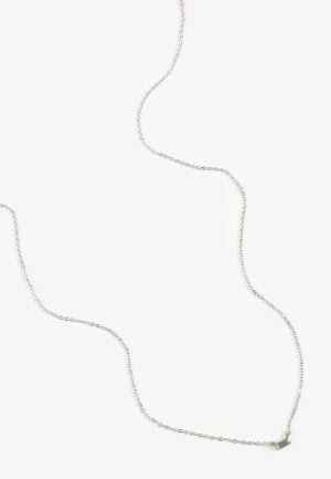 Silver Dainty Rectangle Pendant Necklace