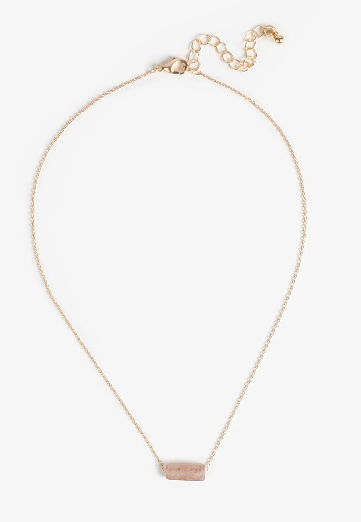 Genuine Strawberry Quartz Pendant Necklace - Image 2