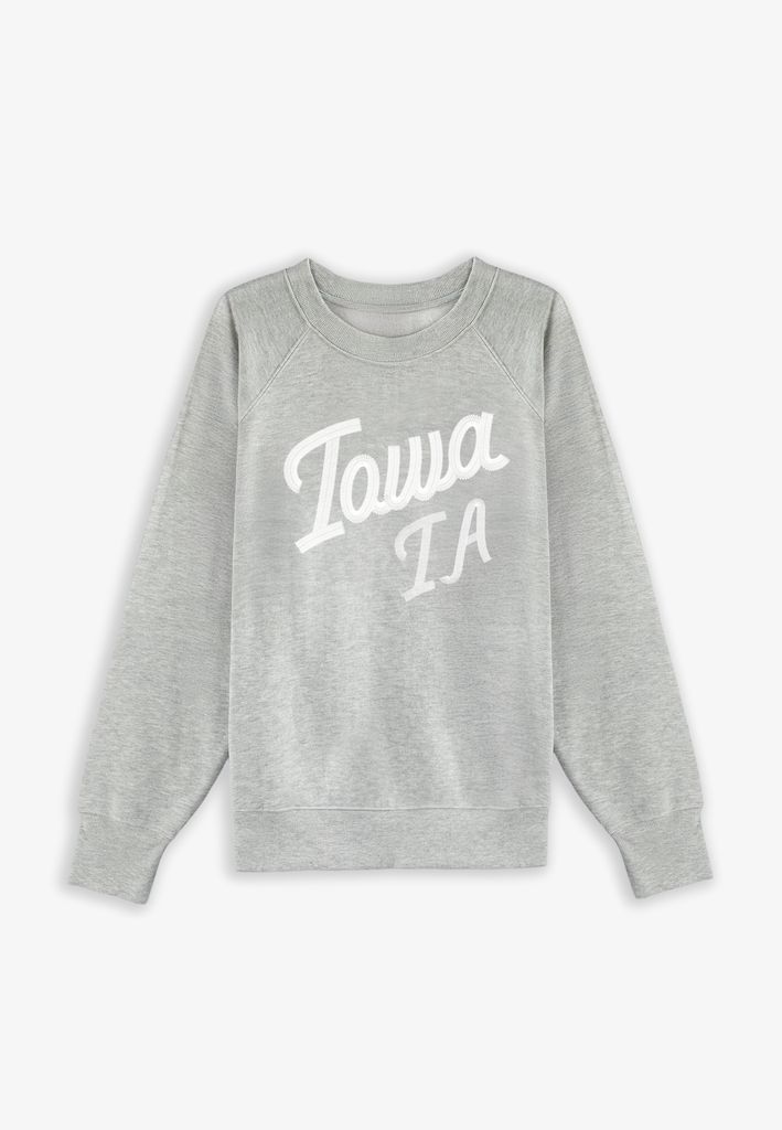 Plus Size State Embroidered Crew Neck Sweatshirt