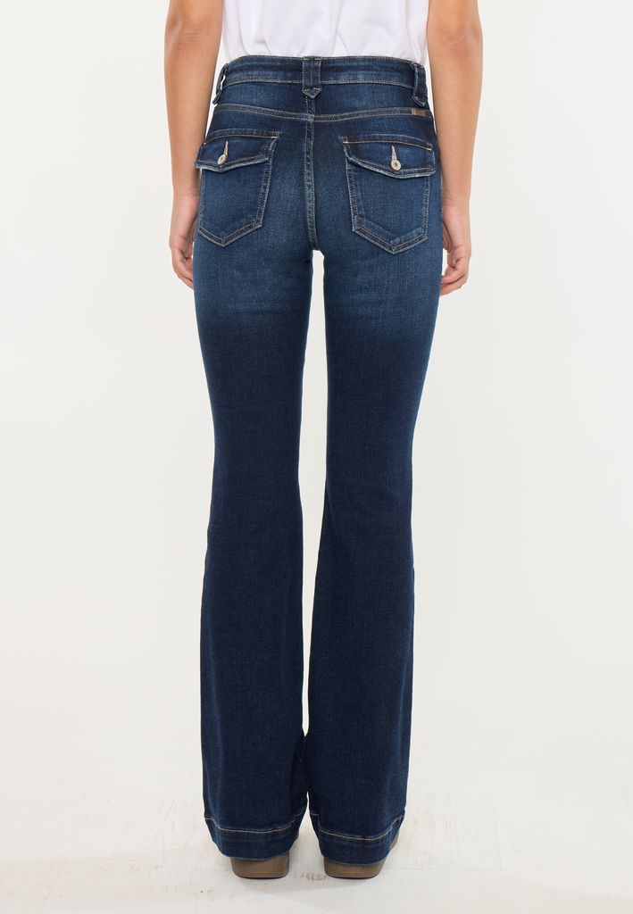 KanCan High Rise Pocket Flap Trouser Flare - Image 2