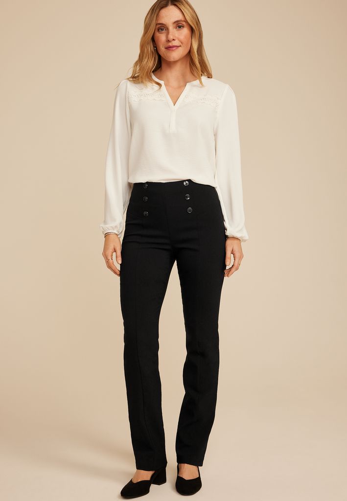 Sailor Button Bengaline Boocut Pant