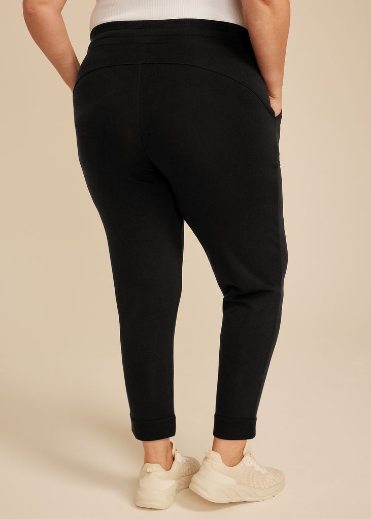 Plus Size Cloud Scuba Knit High Rise Tapered Pant - Image 2