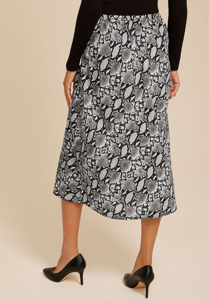 Studio Y Snake Print High Rise Midi Skirt - Image 2
