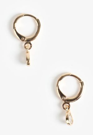 Gold Huggie Hoops Earrings