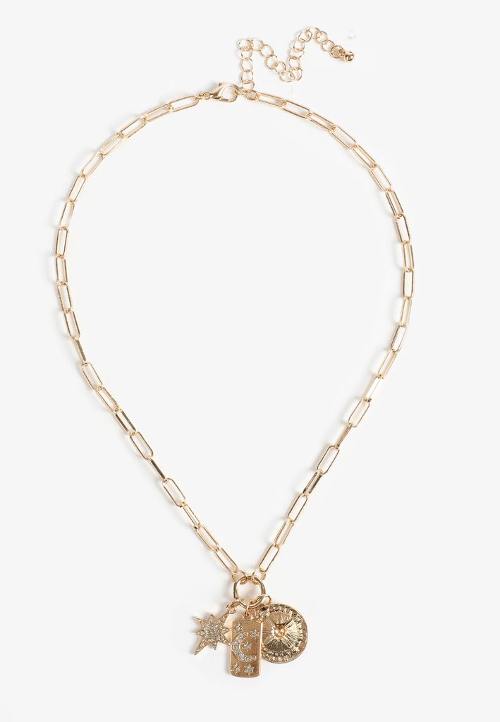 Celestial Coin Cluster Charm Necklace - Image 2
