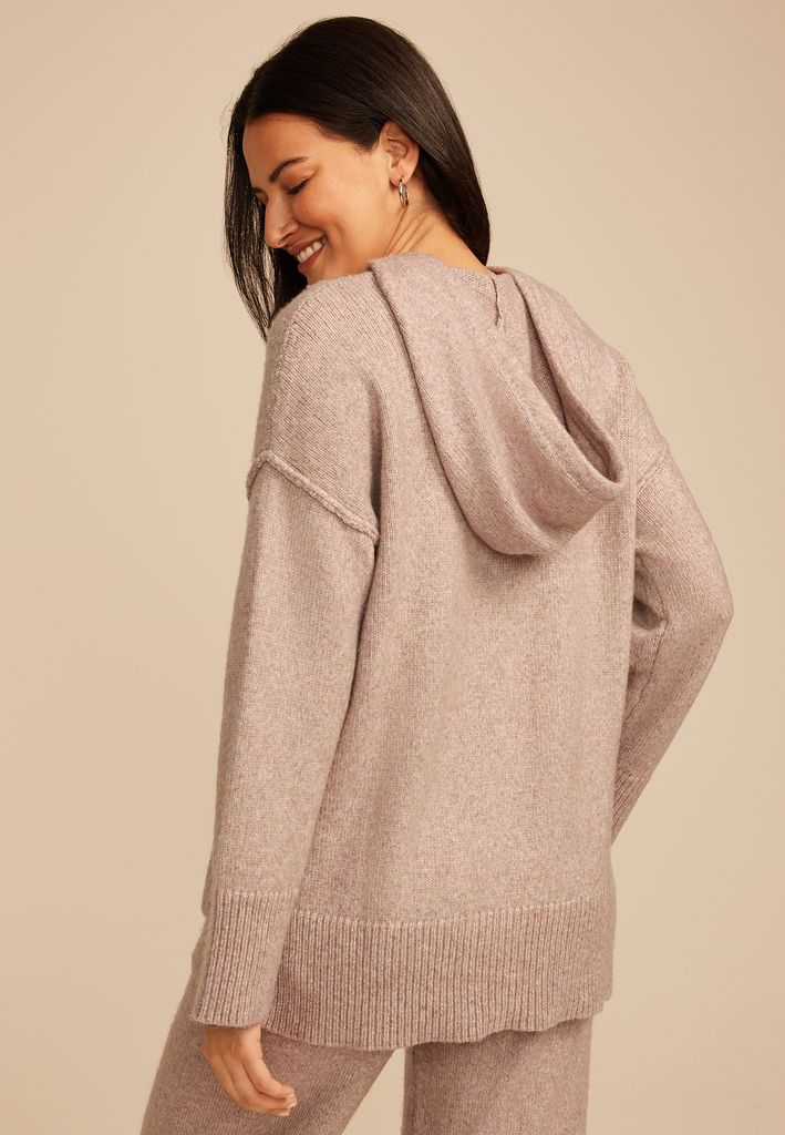 Cozy Step Hem Hooded Sweater - Image 2