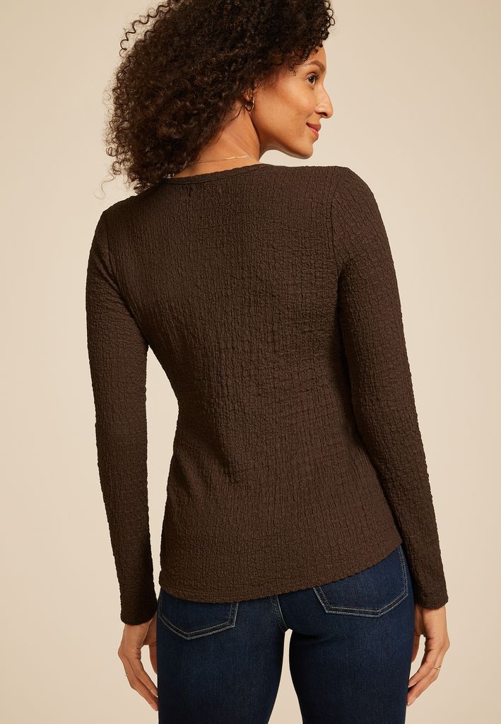 Studio Y Textured Wrap Top - Image 2