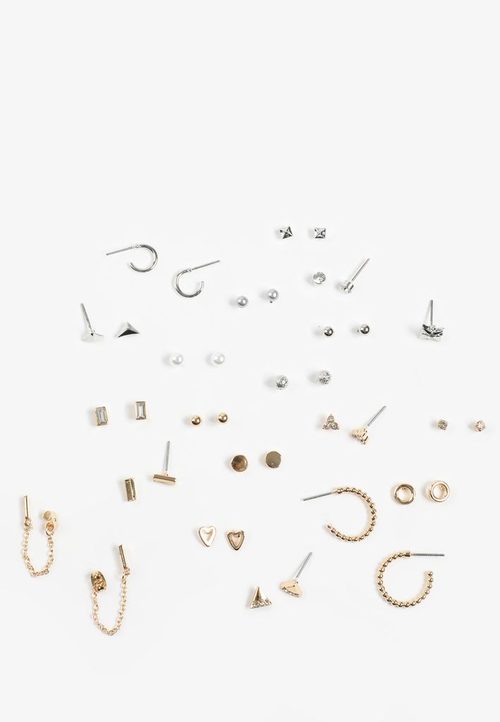 20 Pack Mixed Metals Earring Set - Image 2