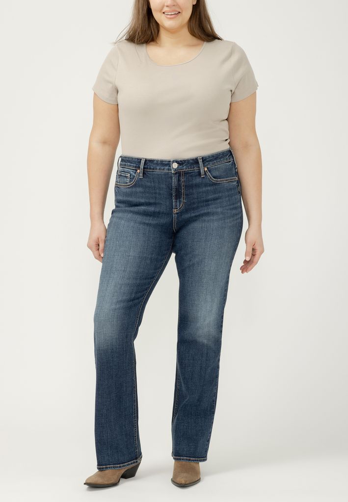 Plus Size Silver Jeans Co.® Elyse Curvy Mid Rise Bootcut Jean